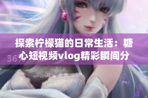 探索柠檬猫的日常生活：糖心短视频vlog精彩瞬间分享