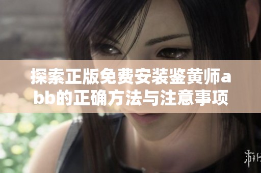 探索正版免费安装鉴黄师abb的正确方法与注意事项