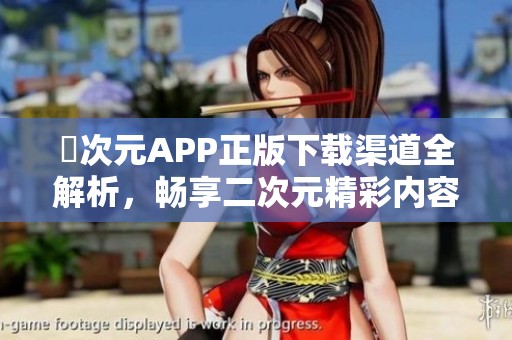 囧次元APP正版下载渠道全解析，畅享二次元精彩内容