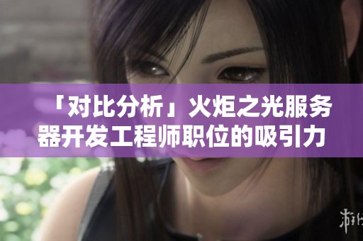 「对比分析」火炬之光服务器开发工程师职位的吸引力与挑战