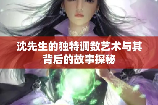 沈先生的独特调数艺术与其背后的故事探秘