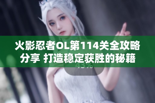 火影忍者OL第114关全攻略分享 打造稳定获胜的秘籍