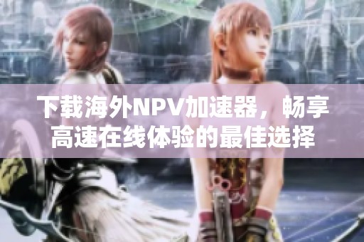 下载海外NPV加速器，畅享高速在线体验的最佳选择