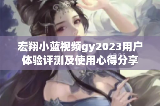 宏翔小蓝视频gy2023用户体验评测及使用心得分享