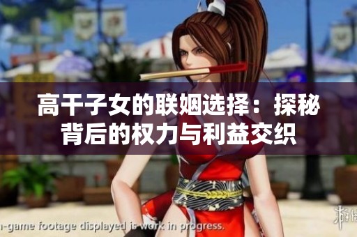 高干子女的联姻选择：探秘背后的权力与利益交织