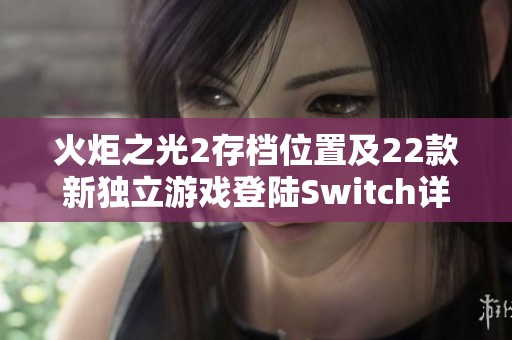 火炬之光2存档位置及22款新独立游戏登陆Switch详情介绍