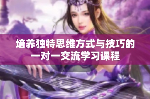 培养独特思维方式与技巧的一对一交流学习课程