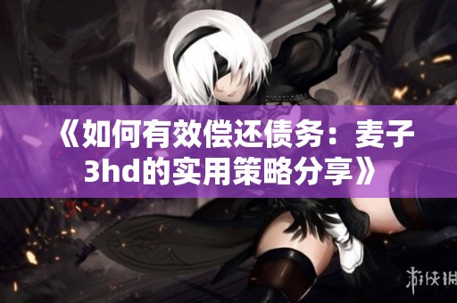 《如何有效偿还债务：麦子3hd的实用策略分享》
