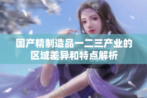 国产精制造品一二三产业的区域差异和特点解析