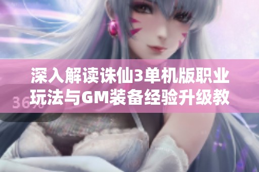深入解读诛仙3单机版职业玩法与GM装备经验升级教程