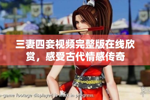 三妻四妾视频完整版在线欣赏，感受古代情感传奇