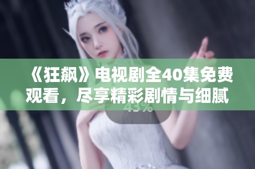 《狂飙》电视剧全40集免费观看，尽享精彩剧情与细腻表演