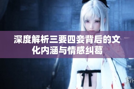 深度解析三要四妾背后的文化内涵与情感纠葛