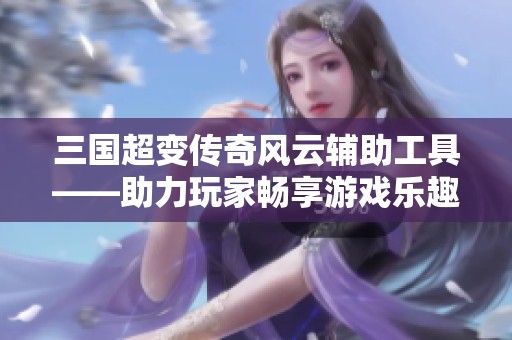 三国超变传奇风云辅助工具——助力玩家畅享游戏乐趣