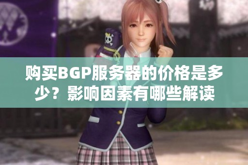购买BGP服务器的价格是多少？影响因素有哪些解读
