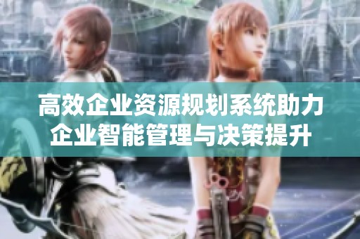 高效企业资源规划系统助力企业智能管理与决策提升