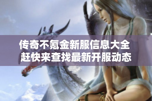 传奇不氪金新服信息大全 赶快来查找最新开服动态