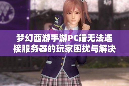 梦幻西游手游PC端无法连接服务器的玩家困扰与解决方案探讨