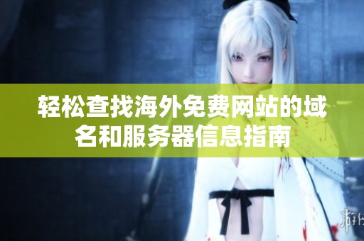 轻松查找海外免费网站的域名和服务器信息指南