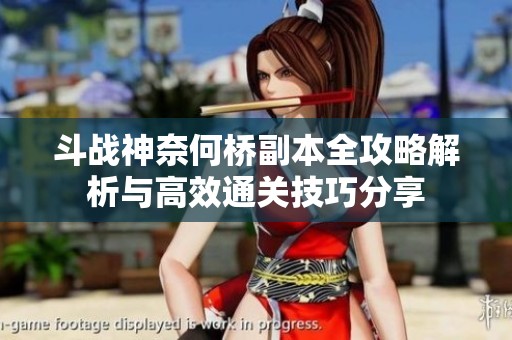 斗战神奈何桥副本全攻略解析与高效通关技巧分享