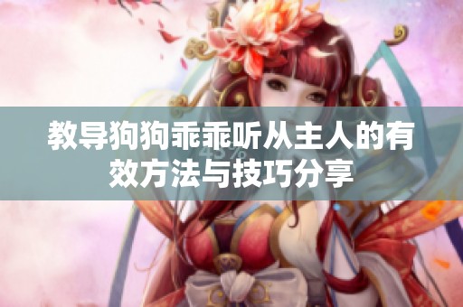 教导狗狗乖乖听从主人的有效方法与技巧分享