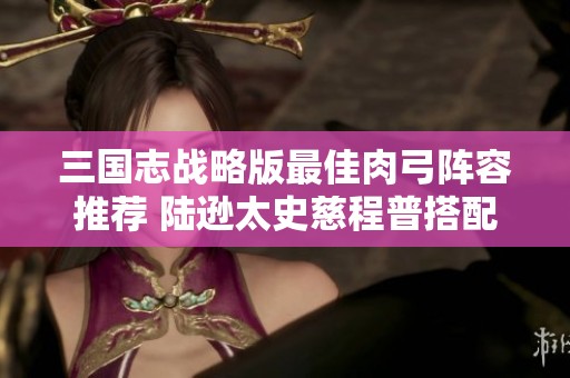 三国志战略版最佳肉弓阵容推荐 陆逊太史慈程普搭配解析