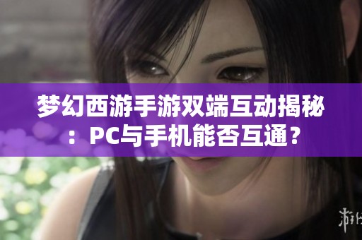 梦幻西游手游双端互动揭秘：PC与手机能否互通？