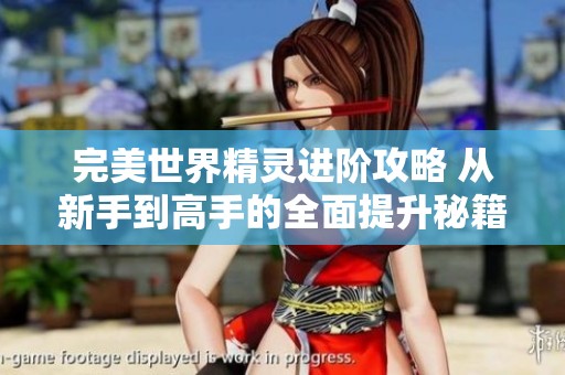 完美世界精灵进阶攻略 从新手到高手的全面提升秘籍