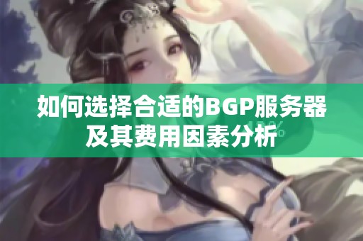 如何选择合适的BGP服务器及其费用因素分析