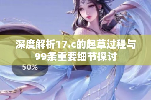深度解析17.c的起草过程与99条重要细节探讨