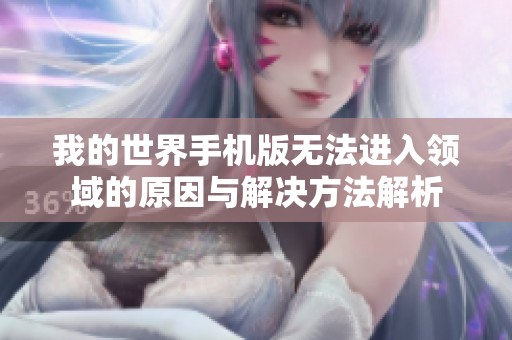 我的世界手机版无法进入领域的原因与解决方法解析