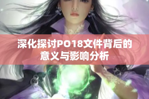 深化探讨PO18文件背后的意义与影响分析
