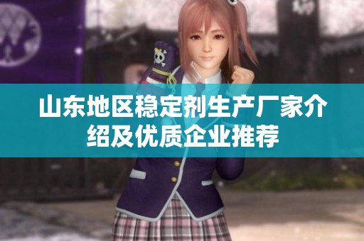 山东地区稳定剂生产厂家介绍及优质企业推荐