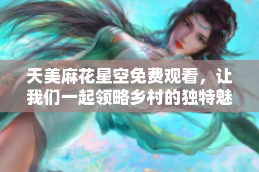 天美麻花星空免费观看，让我们一起领略乡村的独特魅力与美景
