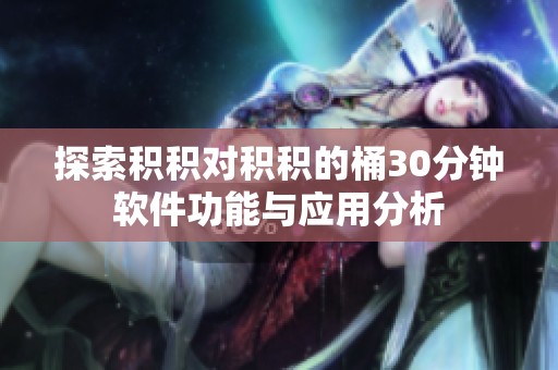 探索积积对积积的桶30分钟软件功能与应用分析
