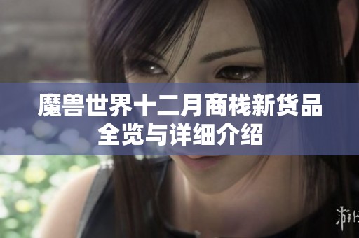 魔兽世界十二月商栈新货品全览与详细介绍