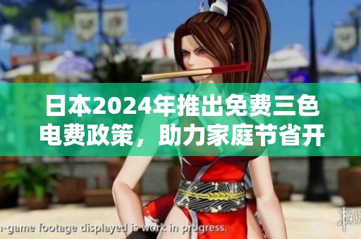 日本2024年推出免费三色电费政策，助力家庭节省开支