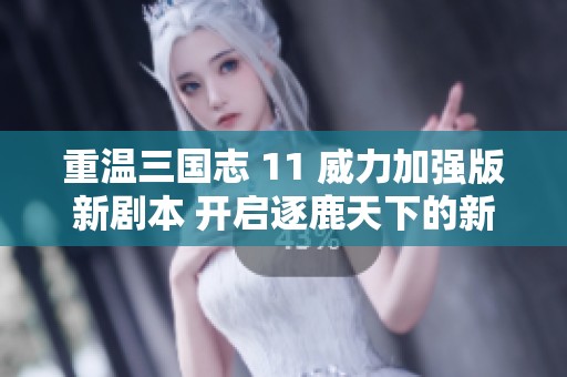 重温三国志 11 威力加强版新剧本 开启逐鹿天下的新篇章