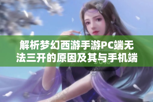 解析梦幻西游手游PC端无法三开的原因及其与手机端的游戏差异