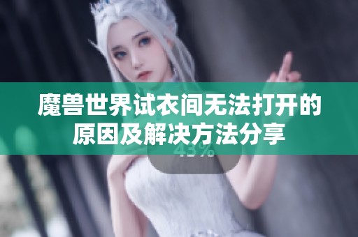 魔兽世界试衣间无法打开的原因及解决方法分享