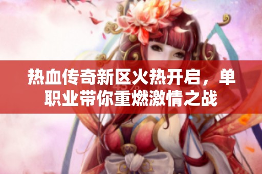 热血传奇新区火热开启，单职业带你重燃激情之战
