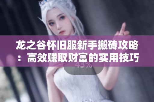 龙之谷怀旧服新手搬砖攻略：高效赚取财富的实用技巧