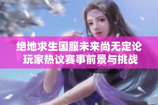 绝地求生国服未来尚无定论 玩家热议赛事前景与挑战