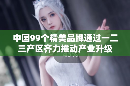 中国99个精美品牌通过一二三产区齐力推动产业升级