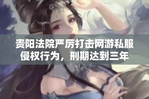 贵阳法院严厉打击网游私服侵权行为，刑期达到三年