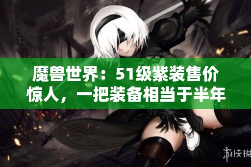 魔兽世界：51级紫装售价惊人，一把装备相当于半年卡费用