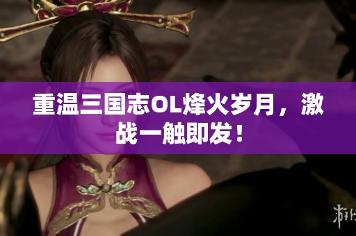 重温三国志OL烽火岁月，激战一触即发！