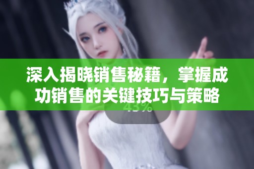 深入揭晓销售秘籍，掌握成功销售的关键技巧与策略