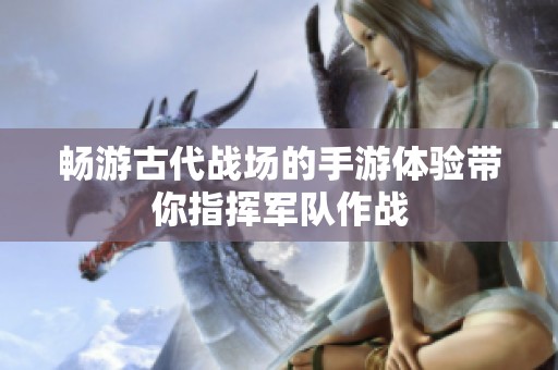 畅游古代战场的手游体验带你指挥军队作战